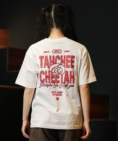 tシャツ 「ムラサキスポーツ限定」TAHCHEE/ターチー 半袖 Tシャツ バックプリント オーバーサイズ 和モチーフ TC240700-02 レディ TAHCHEE ターチー 半袖 Tシャツ レディース フロントプリント