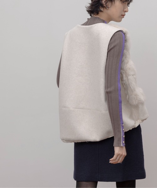 Eimee Law（エイミーロウ） ベスト ジレ ファー＆メルトンドロスト