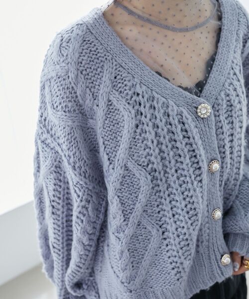 milk ミルク☆ハートケーブルカーディガン MAJESTIC LEGON（マジェスティックレゴン） カーディガン ハート