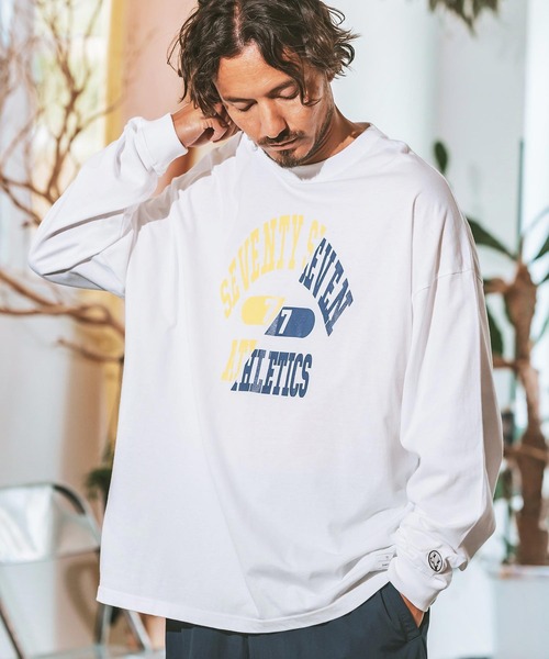seventy seven tシャツ mlt4830- middle onz over size L-S t-shirts 