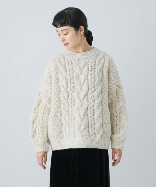 3月20日迄の出品！ペルー　ニットセーター かぐれ ニット セーター ペルーアランクルーネックニット