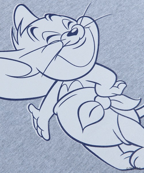 トレーナー スウェット 「公式」トムとジェリー　MLE「TOM and JERRY」　クルーネックスウェットシャツ　タフィー レディース メンズ トレーナー スウェット 「公式」トムとジェリー MLE「TOM and