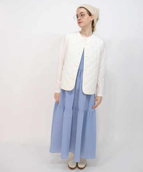 ベスト ジレ ヒミツの小径「リバーシブルベスト」 レディース haupia ベスト ジレ ヒミツの小径「リバーシブルベスト