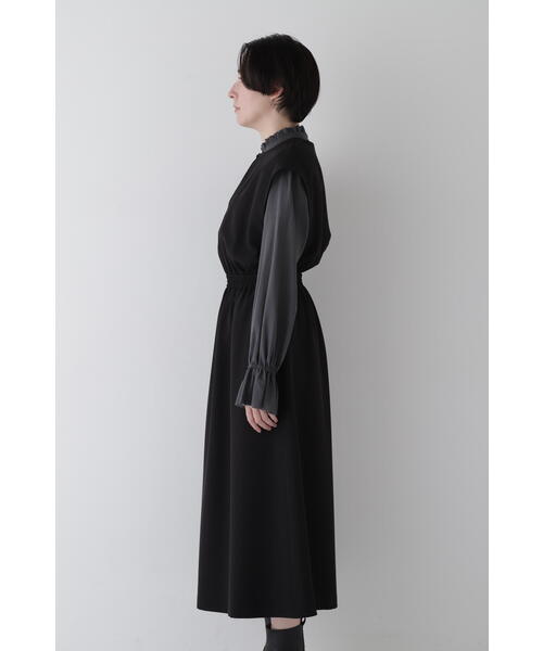 human woman ノースリーブ天竺ワンピース human woman ワンピース kazumiコラボダブルクロスノースリーブ