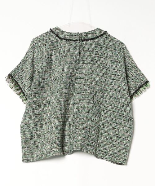 [ZARA] короткий рукав блуза S зеленый женский 