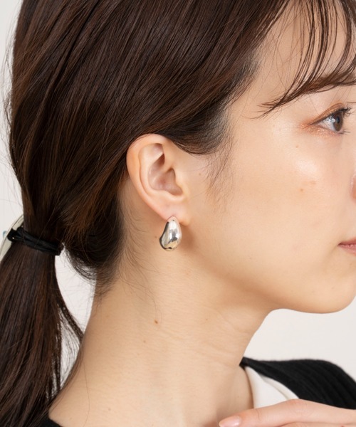 ピアス 「AURORE HAVENNE」 ベルギー発 ドロップピアス シルバー