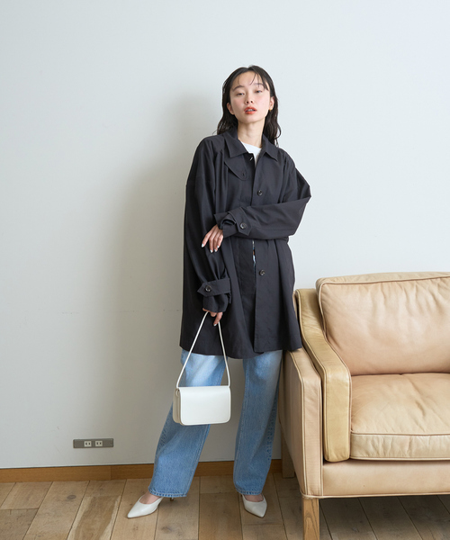 Rouge vif（ルージュ ヴィフ） ステンカラーコート コート ピーチ加工