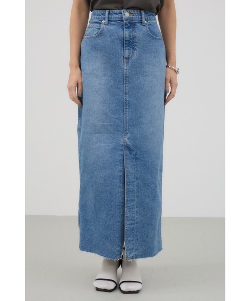 crie conforto デニムスカート アシンメトリーバックデニムスカート