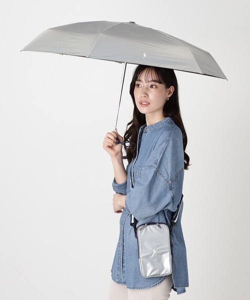 【美品】ミニバッグ付 晴雨兼用 折りたたみ傘 ポロベア ポロ ラルフローレン 紺 POLO RALPH LAUREN（ポロ・ラルフローレン） 折りたたみ傘 遮光100