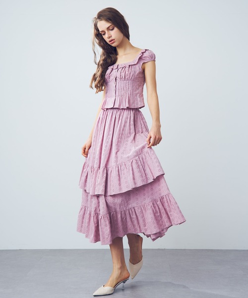deicy - deicy リボン シャーリング コットン レース ブラウス 新品未使用 春夏 deicy - deicy リボンシャーリングコットンレースブラウスの通販