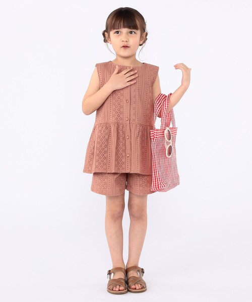 ships ノースリーブ　ぺプラム　ブラウス SHIPS（シップス） ブラウス シャツ SHIPS KIDS:100〜130cm / レース