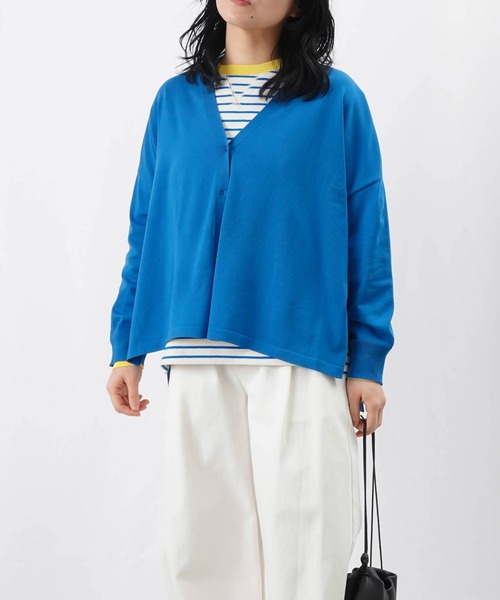 センソユニコ Lucruca ルクルカ　ボーダーシャツ　異素材　L size LADY LUCK LUCA tシャツ LC/LLL ドルマンボーダーカットソー
