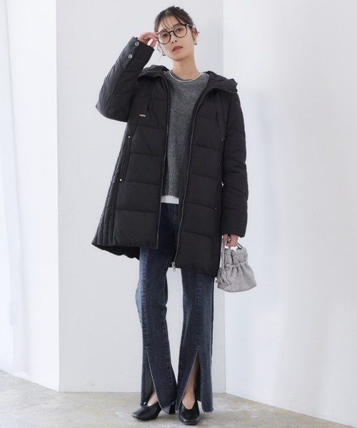 「RIRIYANO」 コート MEDIUM ネイビー レディース_画像2