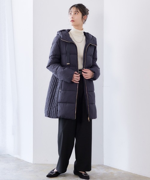 「RIRIYANO」 コート MEDIUM ネイビー レディース_画像6