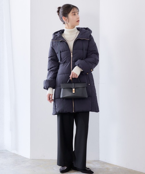 「RIRIYANO」 コート MEDIUM ネイビー レディース_画像9