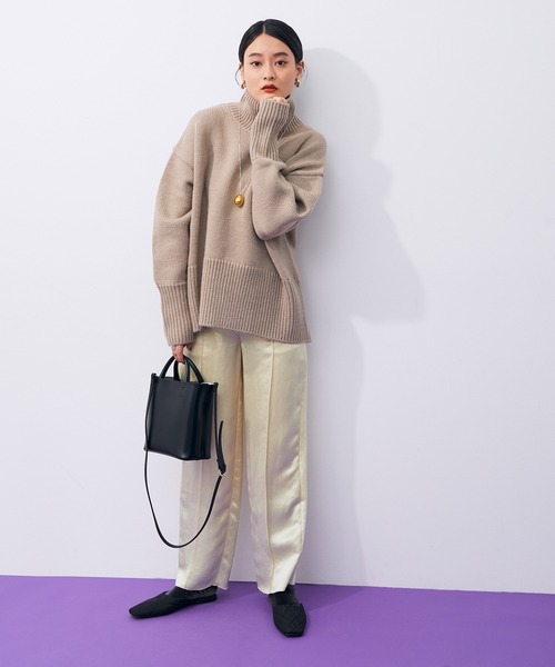 「ADAM ET ROPE'」 タートルネックニット FREE ベージュ レディース_画像7