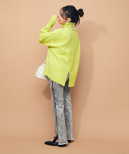 「ADAM ET ROPE'」 タートルネックニット FREE ベージュ レディース_画像8