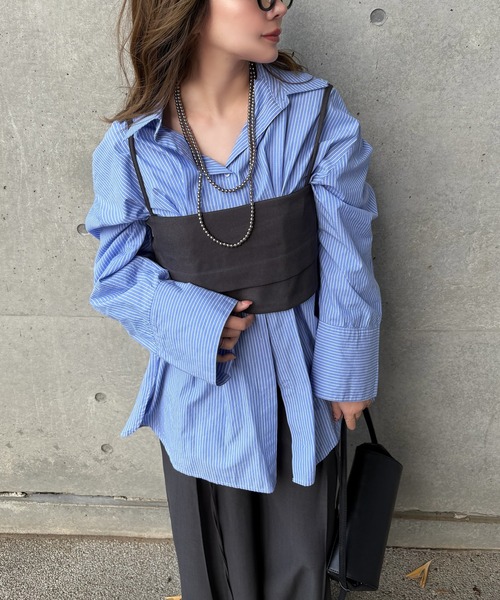 キャミソール back belt camisole bustier /バック ベルト付き