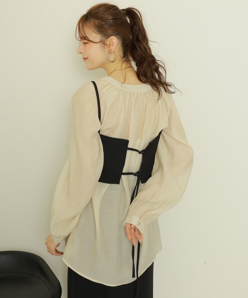 キャミソール back belt camisole bustier /バック ベルト付き