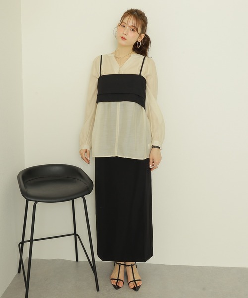 キャミソール back belt camisole bustier /バック ベルト付き