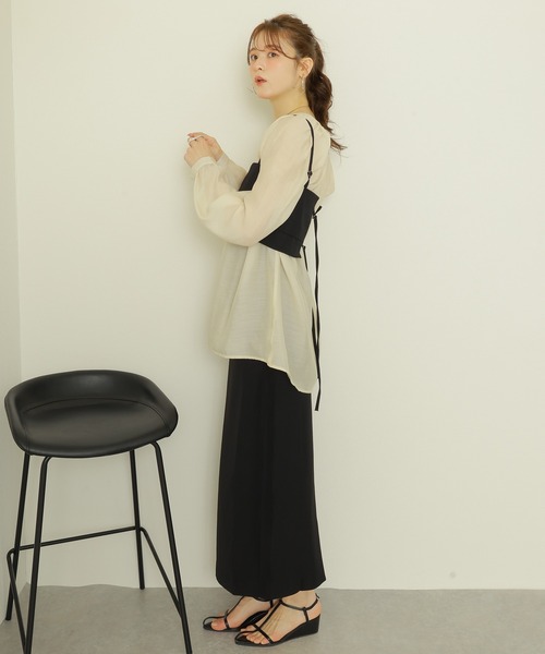 キャミソール back belt camisole bustier /バック ベルト付き