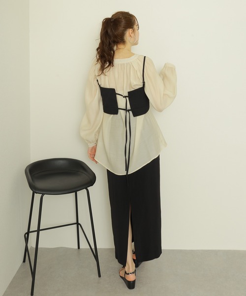 キャミソール back belt camisole bustier /バック ベルト付き