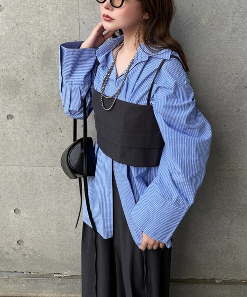 キャミソール back belt camisole bustier /バック ベルト付き