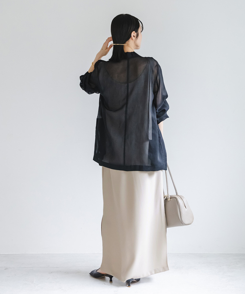 NOBLE ワンピース 「洗える」ウォッシャブルジョーゼット2way