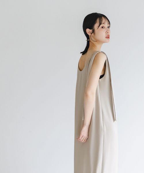 NOBLE ウォッシャブルジョーゼット2wayワンピース NOBLE ワンピース 「洗える」ウォッシャブルジョーゼット2way