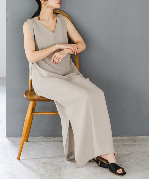 NOBLE ワンピース 「洗える」ウォッシャブルジョーゼット2way
