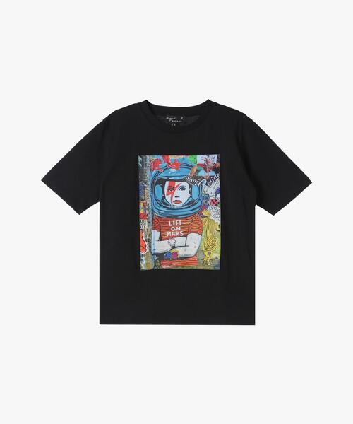 agnes b. tシャツ キッズ オーガニックコットン プリント 半袖