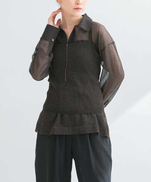 ニット セーター ラミー混スキッパーシアーニット レディース URBAN RESEARCH ニット セーター ラミー混スキッパーシアー