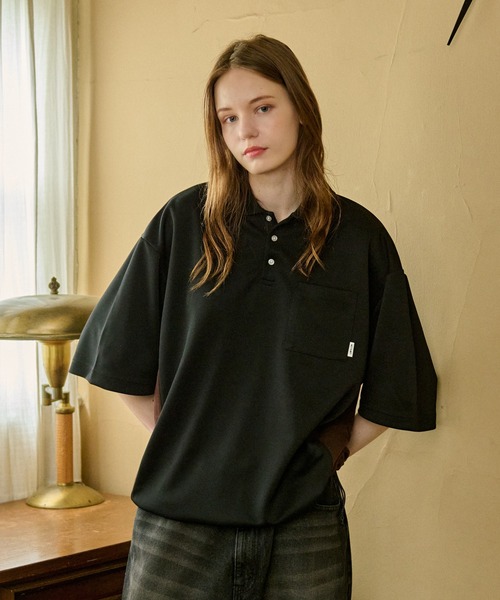 WETTEMPT ポロシャツ SIDE SWITCHING MOSS STITCH POLO SHIRT / サイド