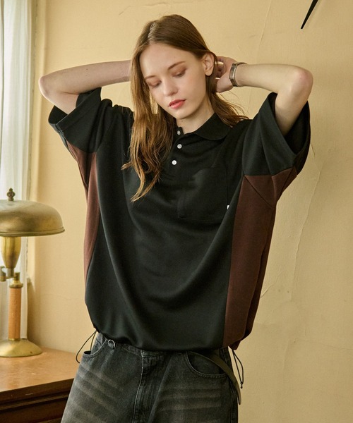 WETTEMPT ポロシャツ SIDE SWITCHING MOSS STITCH POLO SHIRT / サイド