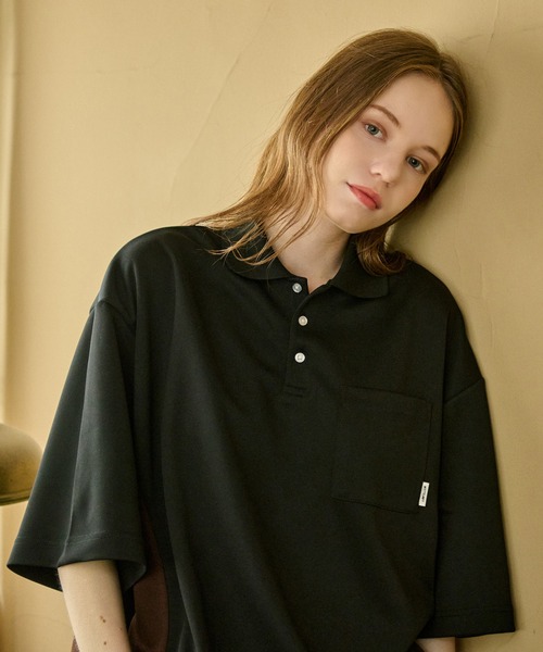 WETTEMPT ポロシャツ SIDE SWITCHING MOSS STITCH POLO SHIRT / サイド