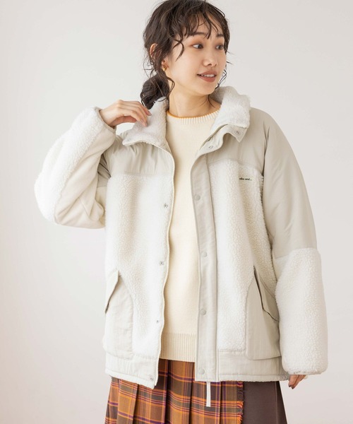 niko and…（ニコアンド） ジップアップブルゾン MEDIUM ホワイト