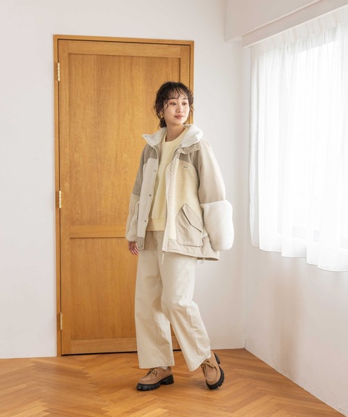 niko and…（ニコアンド） ジップアップブルゾン MEDIUM ホワイト