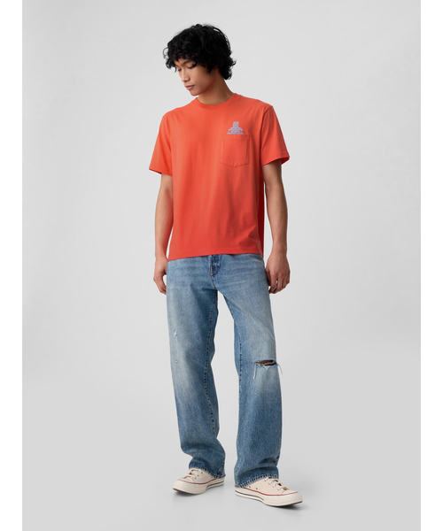 「GAP」 半袖Tシャツ L ホワイト メンズ