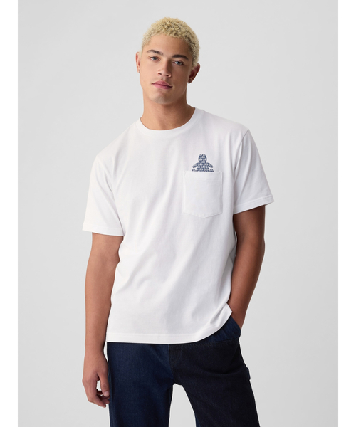 「GAP」 半袖Tシャツ L ホワイト メンズ