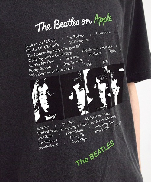 THE BEATLES ALL MY LOVING Tシャツ プリント ブラック The Beatles x Comme des Garçons T shirt The Beatles Black
