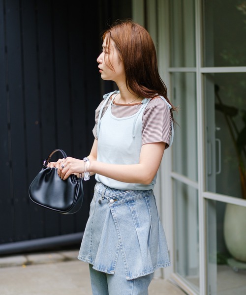 FAMILIA　ボーダーTシャツとパンツセット 90cm Kastane（カスタネ） tシャツ 「セットアイテム」ボーダーTEE×キャミ