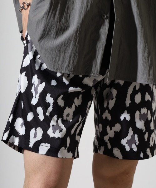 パンクロックブランドCandyStripper白黒レオパードベロアショートパンツ EVOLUTION パンツ Zebra Leopard Print Shorts / ゼブラ
