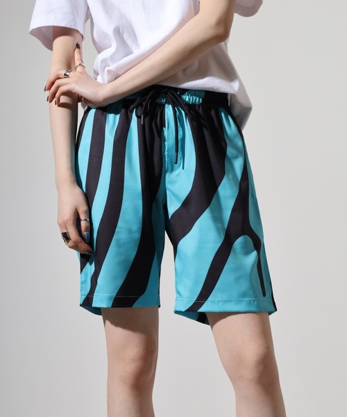 新品未使用　y2k レオパード柄　ジョーツ　デニムショートパンツ EVOLUTION パンツ Zebra Leopard Print Shorts / ゼブラ