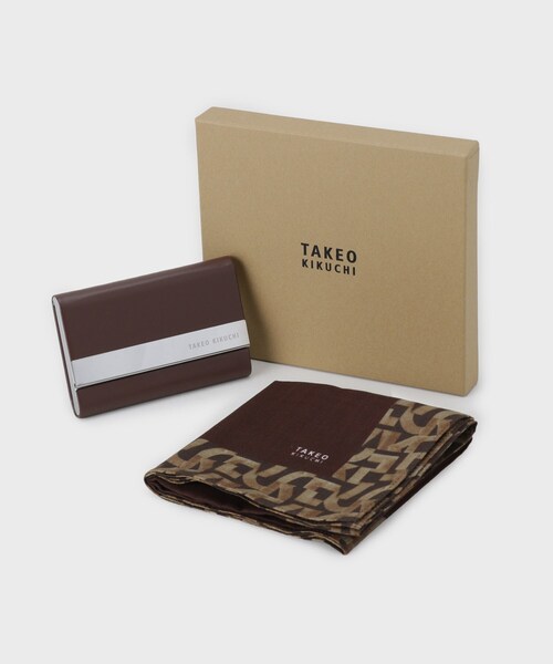 TAKEO KIKUCHI ハンカチ名刺入れセット : ZOZOTOWN Yahoo!店