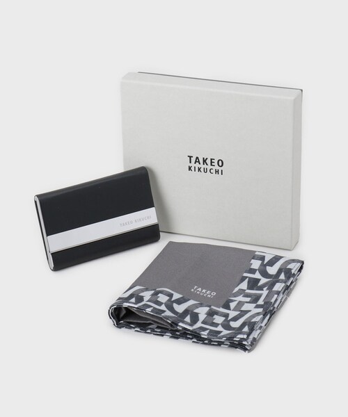 タケオキクチ カードケース ネクタイ ハンカチ セット 名刺入れ TAKEO KIKUCHI ハンカチ名刺入れセット : ZOZOTOWN Yahoo!店