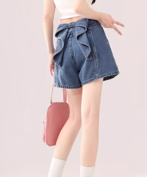 FUNdaysion パンツ バックリボンショートパンツ レディース : ZOZOTOWN