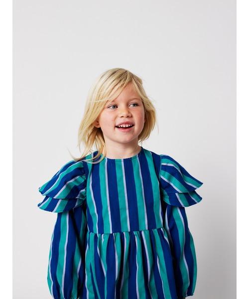 ボボショースBOBO CHOSESシースルーワンピース122㎝ 6-7y BOBO CHOSES（ボボショーズ） ワンピース Striped woven dress キッズ