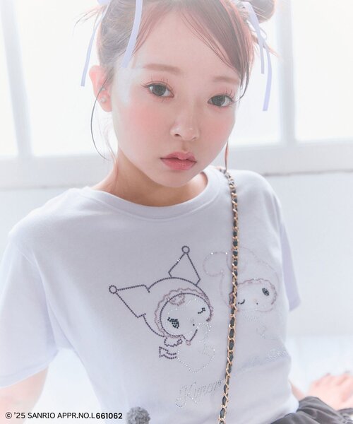 tシャツ メロクロキラキラTシャツ レディース sanrio tシャツ メロクロキラキラTシャツ レディース : ZOZOTOWN