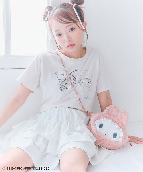 tシャツ メロクロキラキラTシャツ レディース