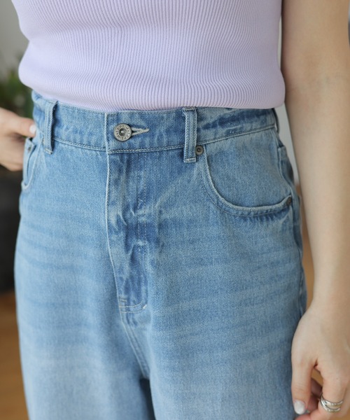 「LEPSIM」 加工デニムパンツ LARGE ブラック系その他 レディース